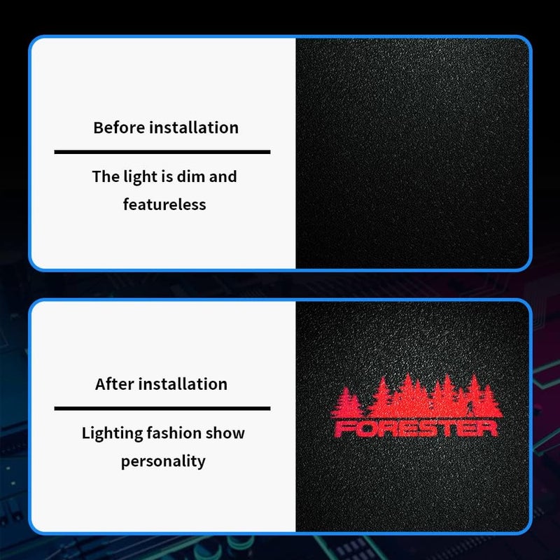 uunonaha 2 pcs Non-Fading LED Car Door Logo Lights Courtesy Projector Laser Welcome Light Ghost Shadow Forester Accessories Puddle lamp Compatible with Forester (Forester RED) - Image 3